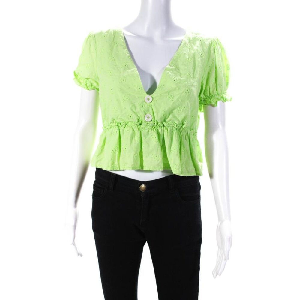 Line + Dot Womens Willow V-Neck Top Size 4 13952205